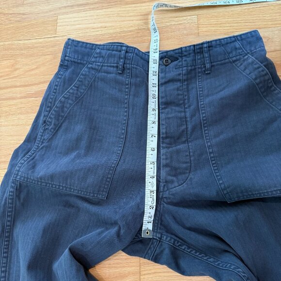 Orslow HBT Summer Fatigue Pants in Navy - Picture 5 of 9